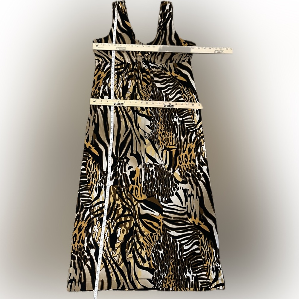 Ruby Rd. Animal Print Ruched Maxi Sundress size M - Picture 6 of 10